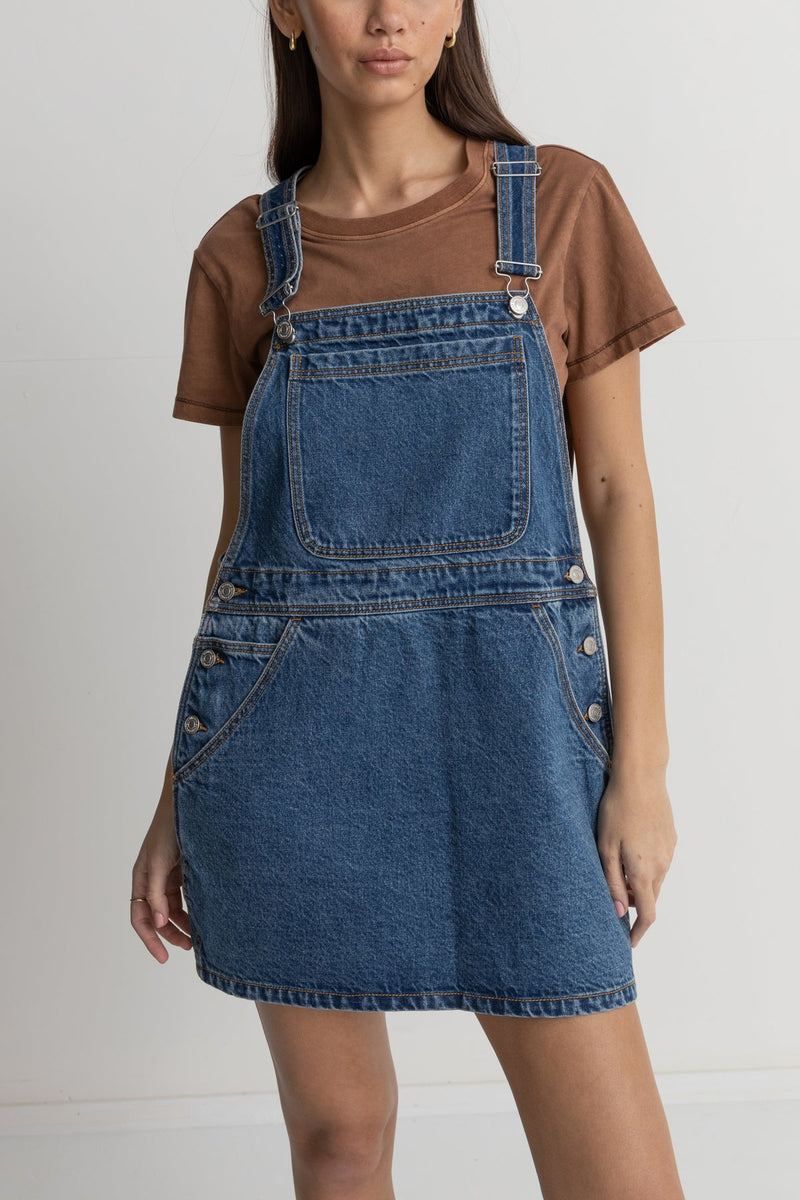 Seaside Overall Dress Blue