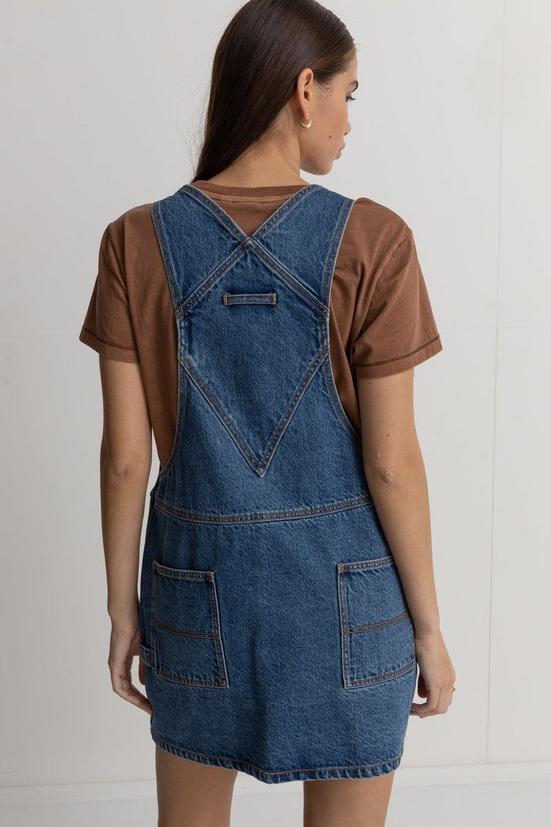 Seaside Overall Dress Blue
