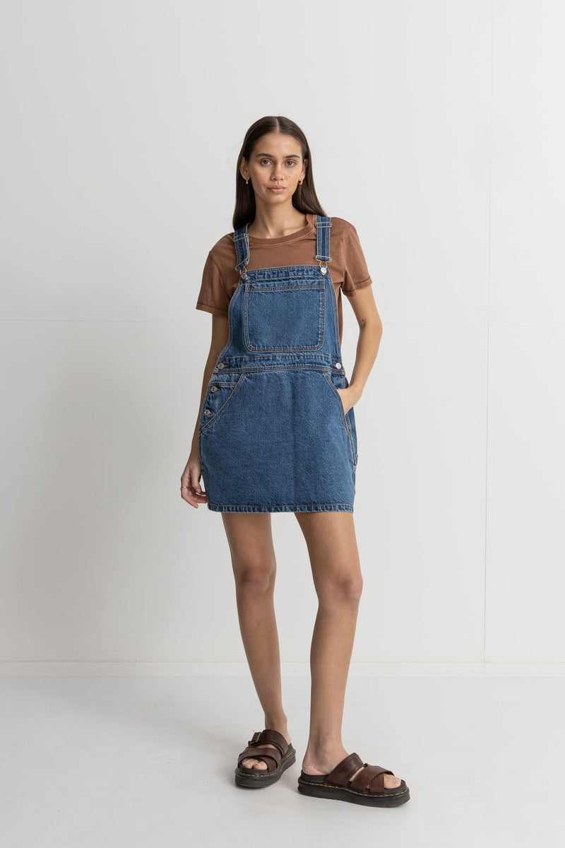 Seaside Overall Dress Blue