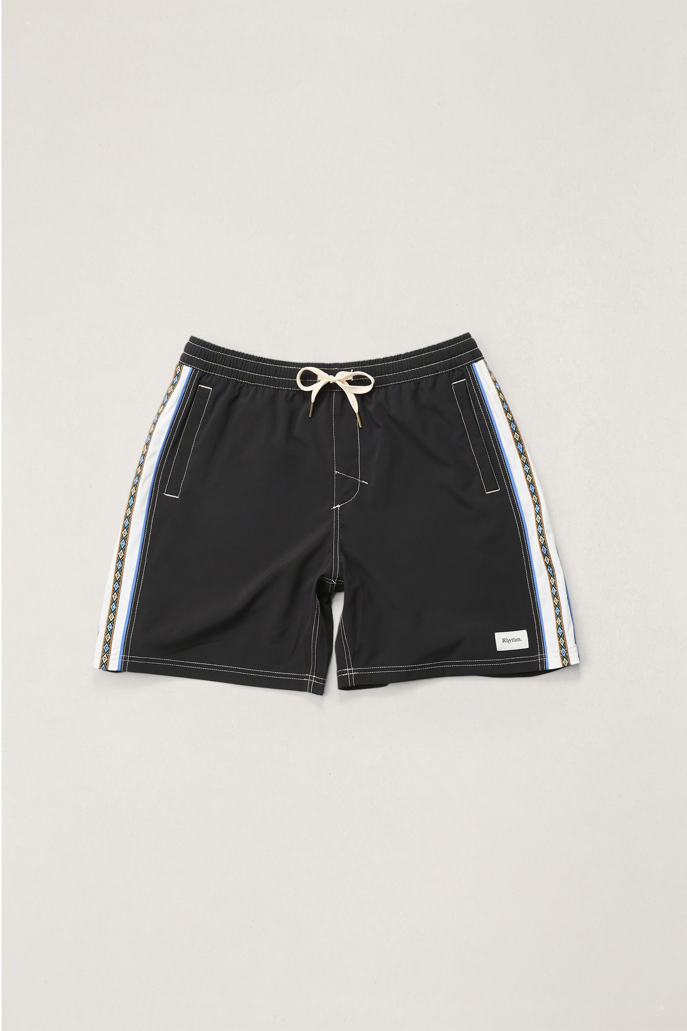 Panel Stripe Beach Short Black - Rhythm New Zealand
