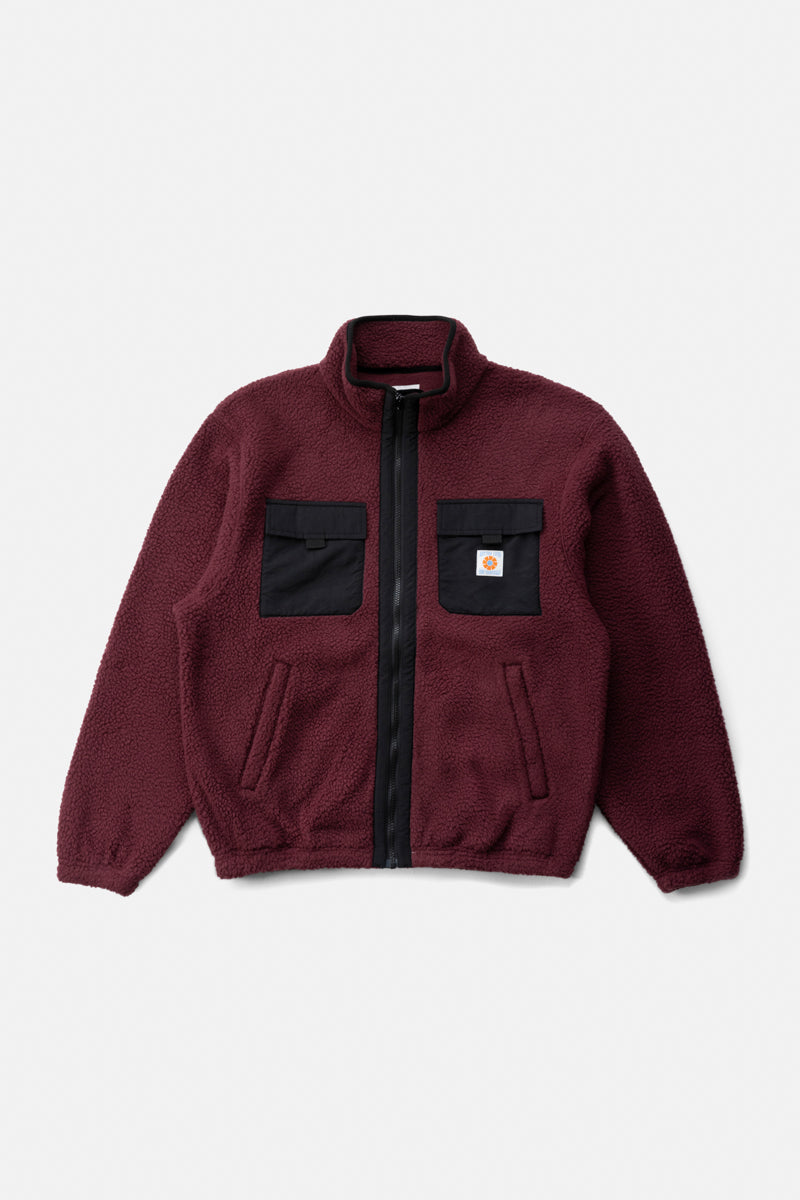 Sherpa Zip Thru Fleece Oxblood