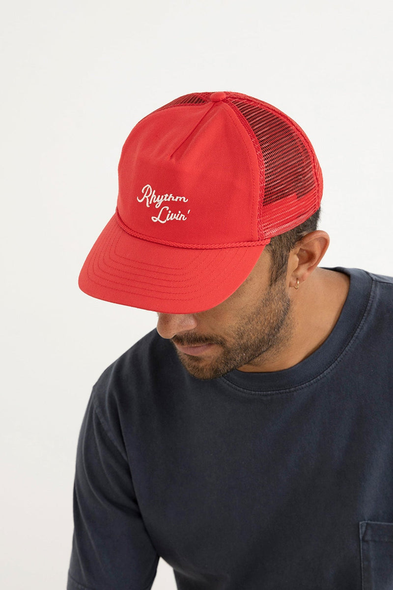 Script Trucker Cap Red