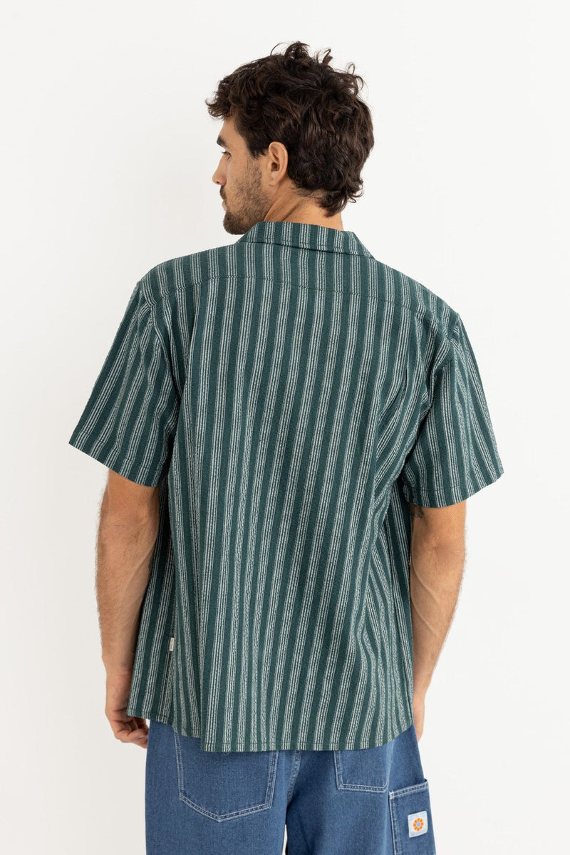 Eli Stripe Ss Shirt Teal