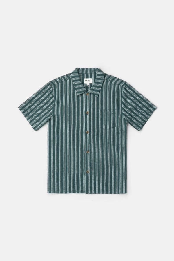 Eli Stripe Ss Shirt Teal