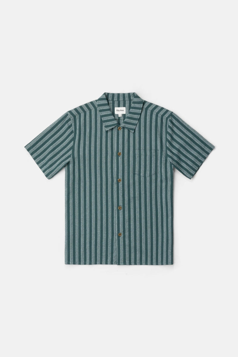 Eli Stripe Ss Shirt Teal
