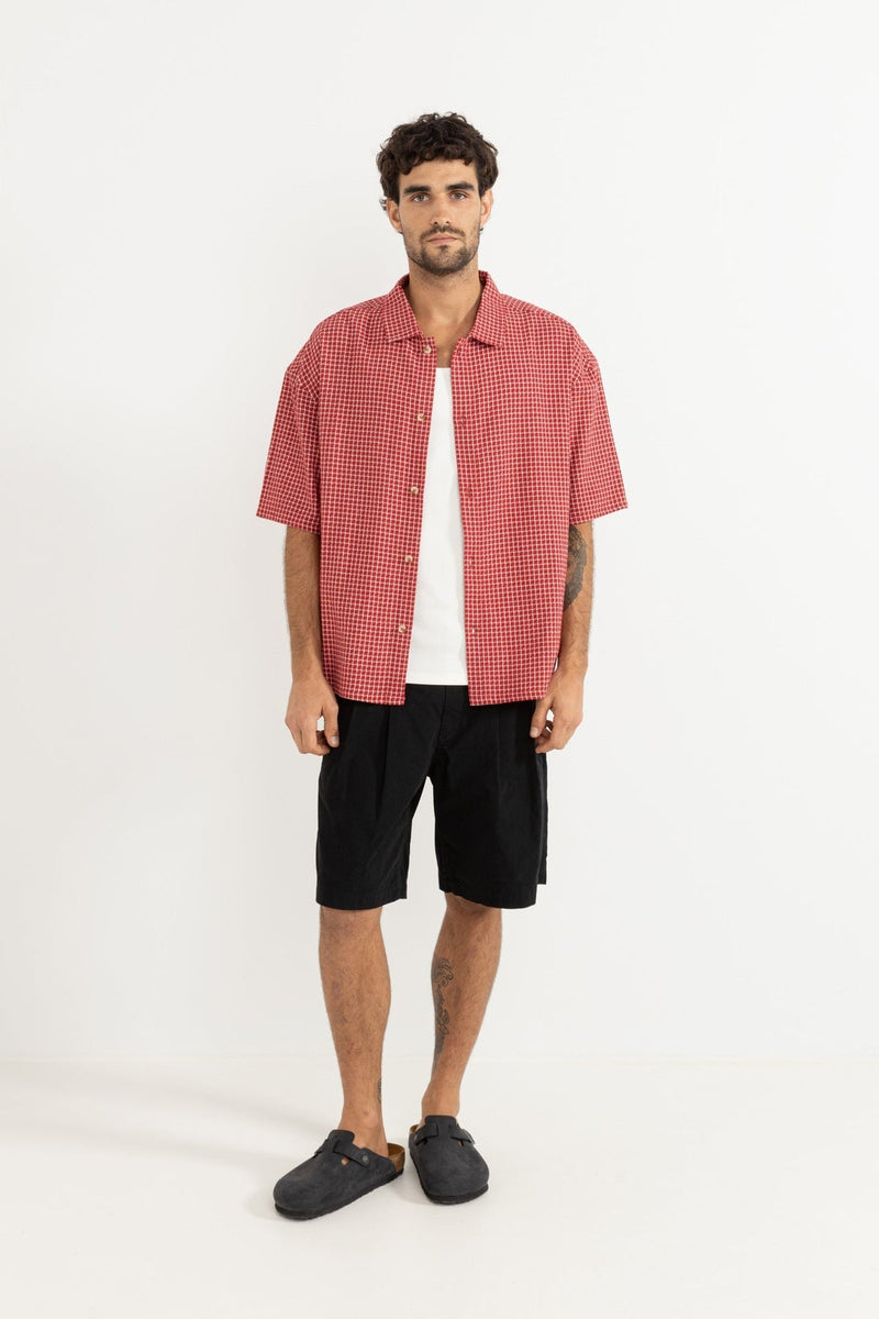 Rowen Check Ss Shirt Red