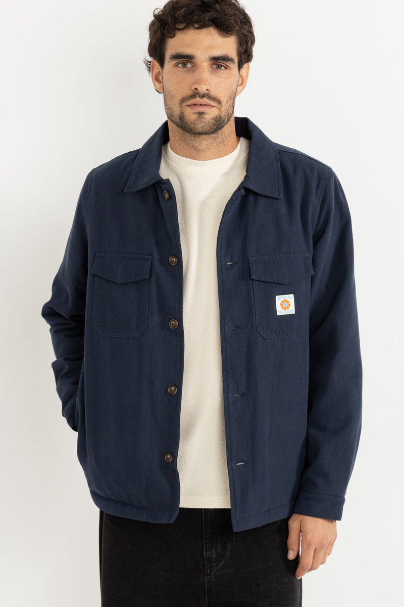 Sherpa Lined Work Shirt Navy