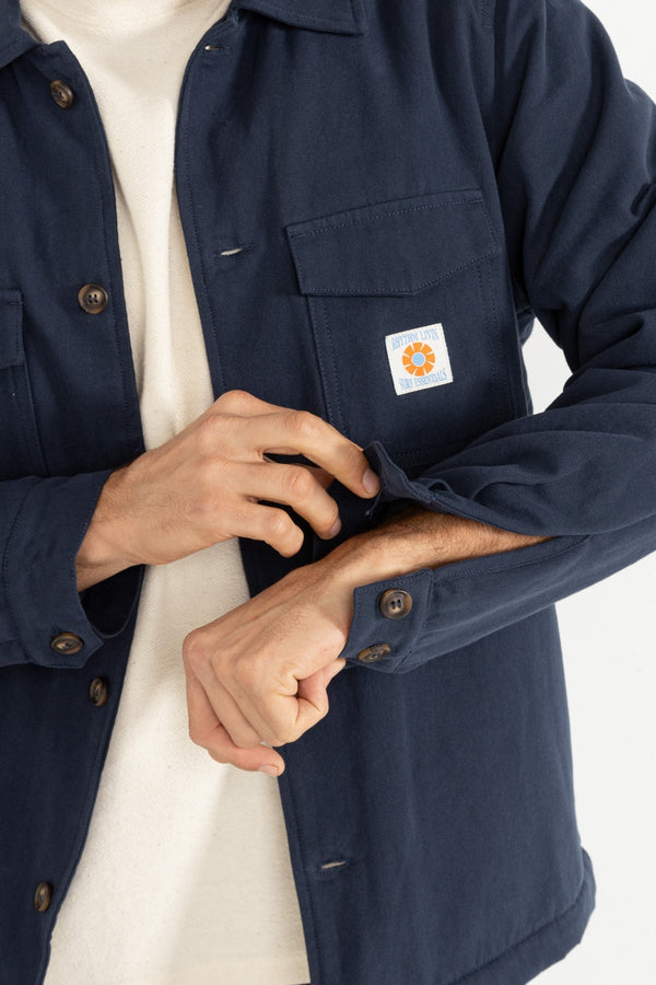 Sherpa Lined Work Shirt Navy