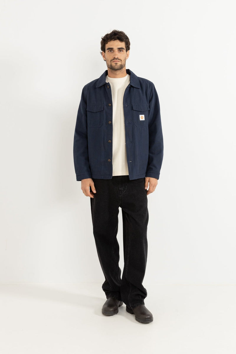 Sherpa Lined Work Shirt Navy