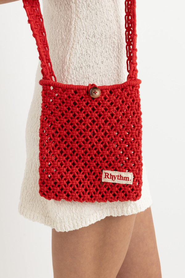 Crochet Shoulder Bag Red