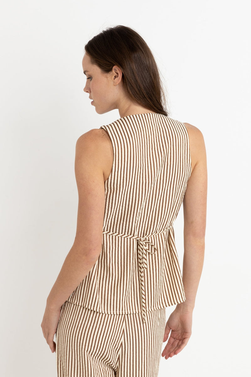 Cove Stripe Long Vest