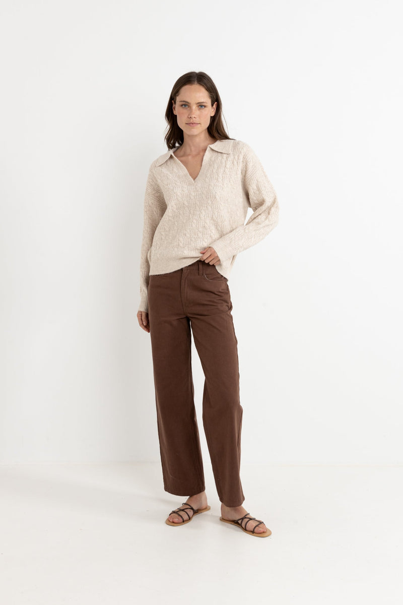 Lexie V-Neck Collared Jumper