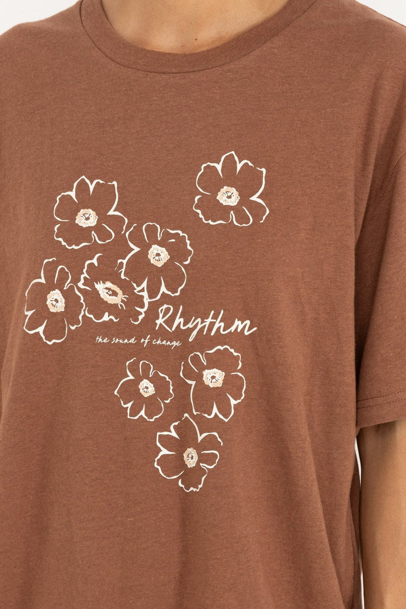 Lulu Floral Oversized T-Shirt Chocolate