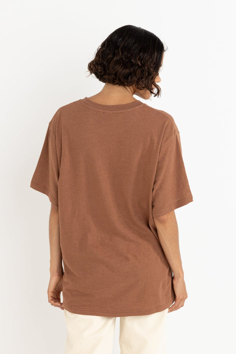 Lulu Floral Oversized T-Shirt Chocolate
