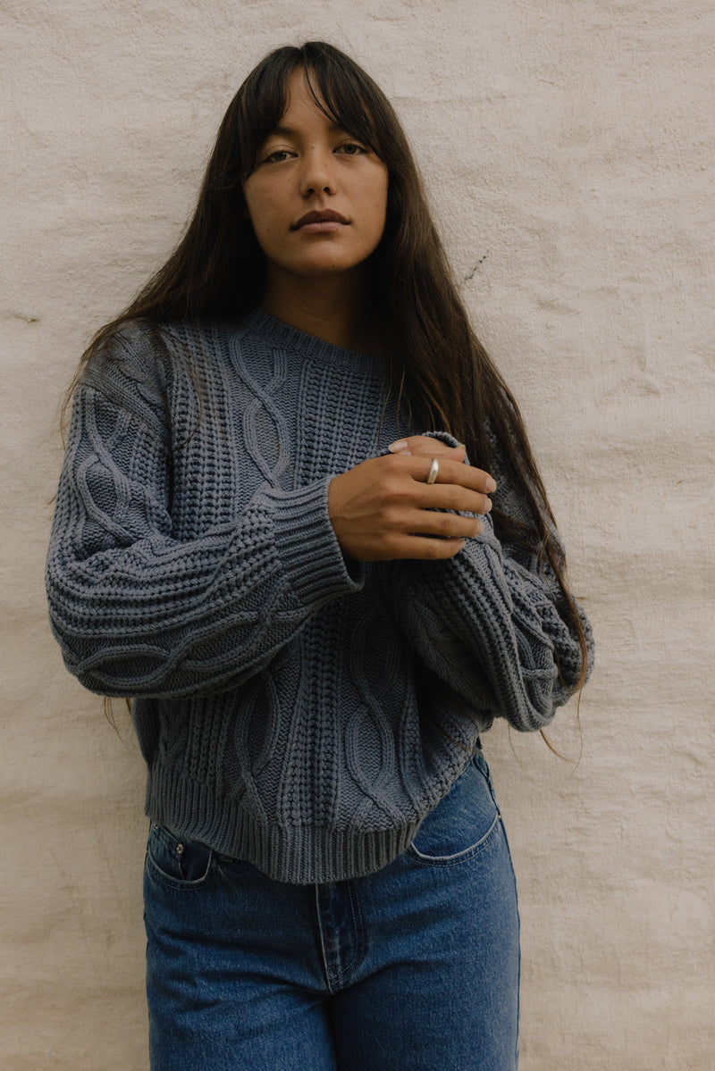 Stanley Cable Knit Slate