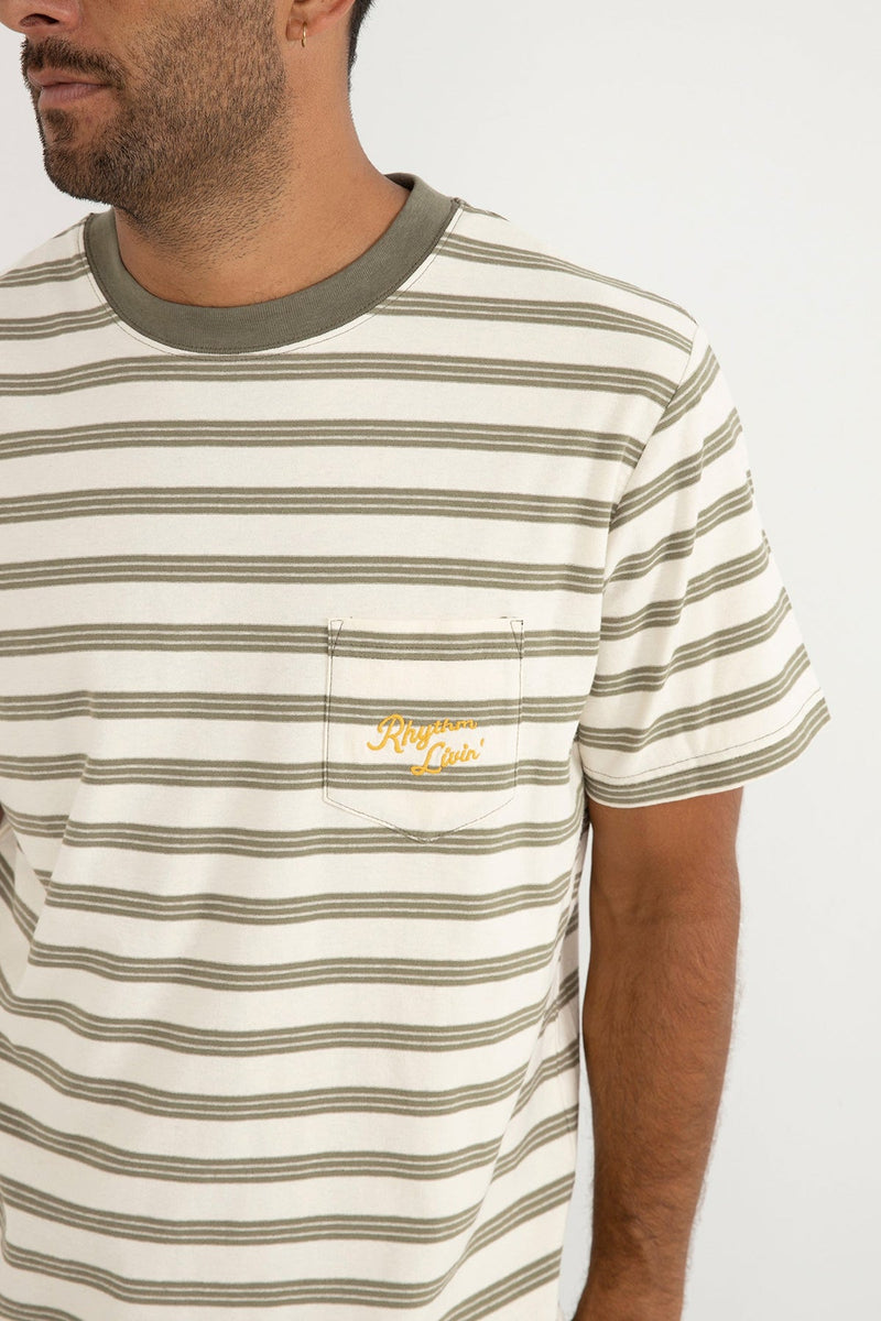 Vintage Stripe Ss T-Shirt Natural