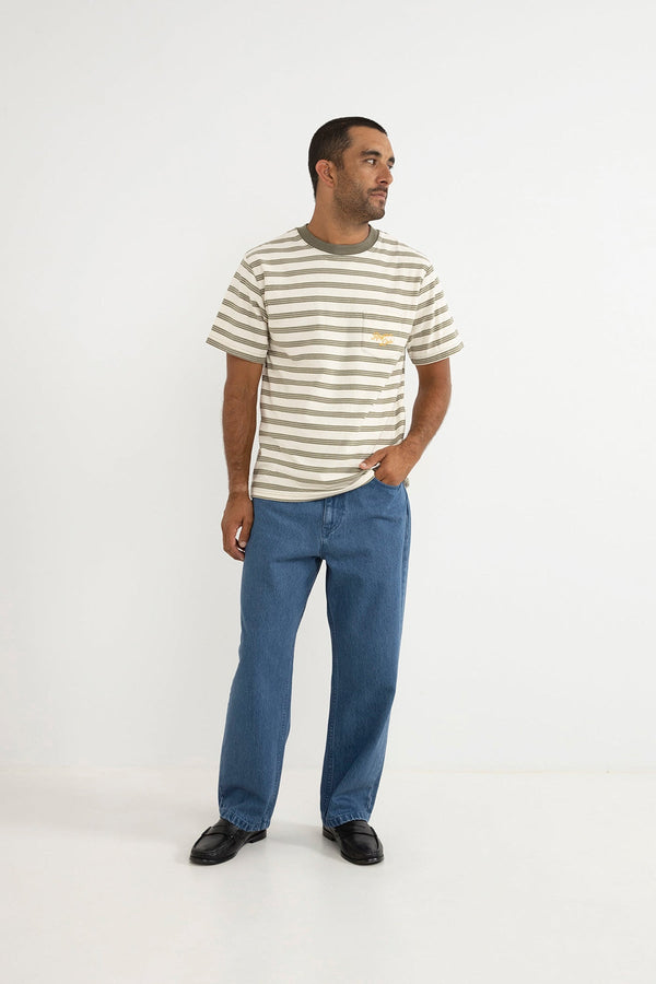 Vintage Stripe Ss T-Shirt Natural