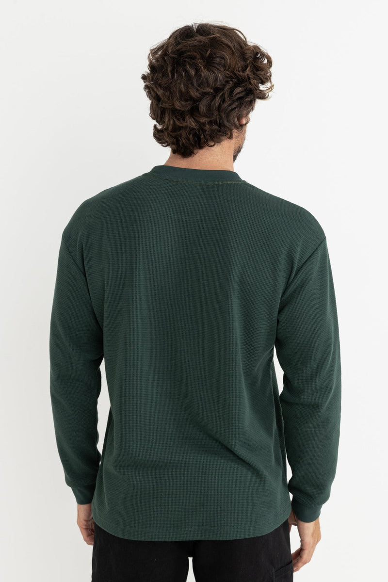 Vintage Pocket Ls Waffle Pine