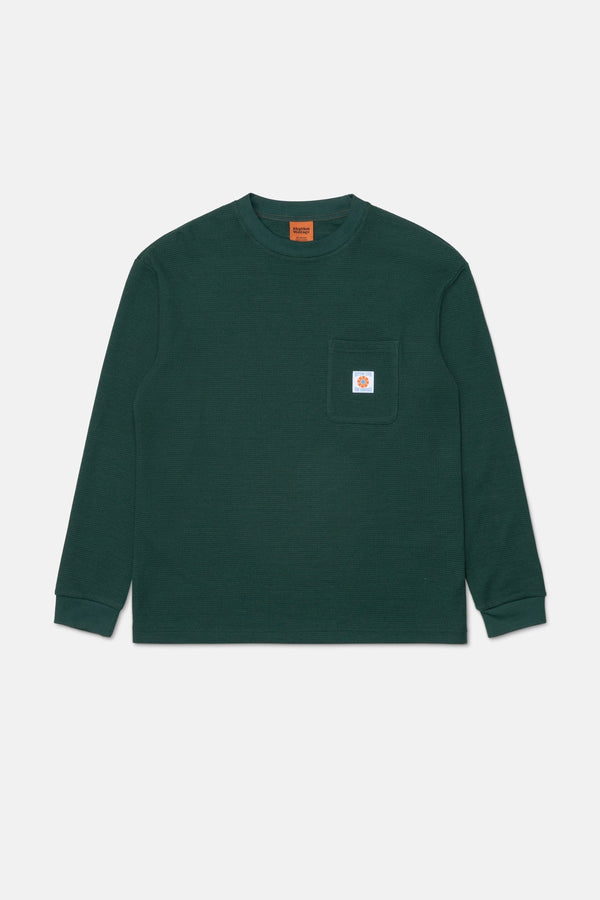 Vintage Pocket Ls Waffle Pine