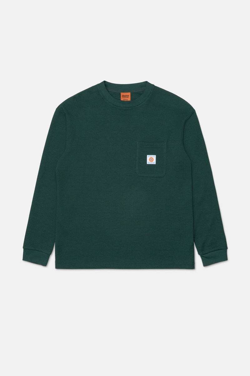 Vintage Pocket Ls Waffle Pine