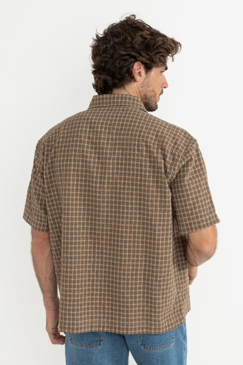 Colby Check Ss Shirt Vintage Brown