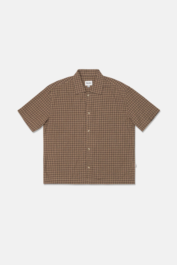 Colby Check Ss Shirt Vintage Brown