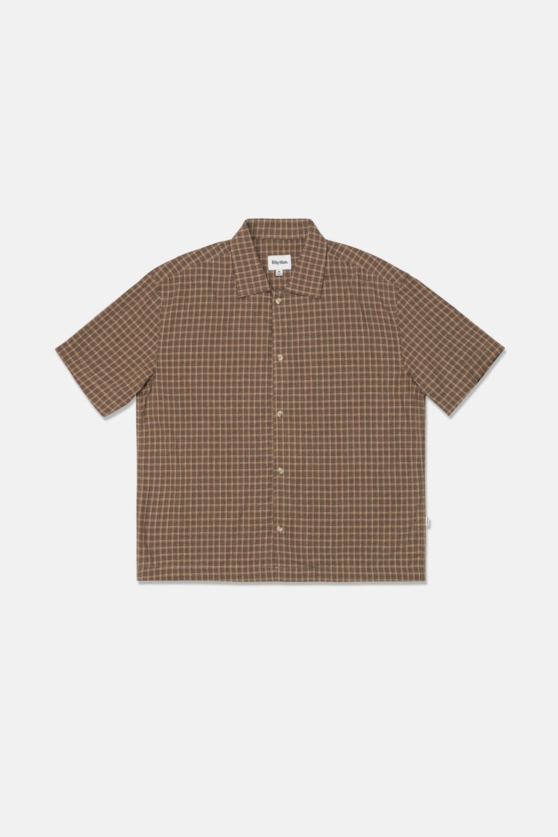 Colby Check Ss Shirt Vintage Brown