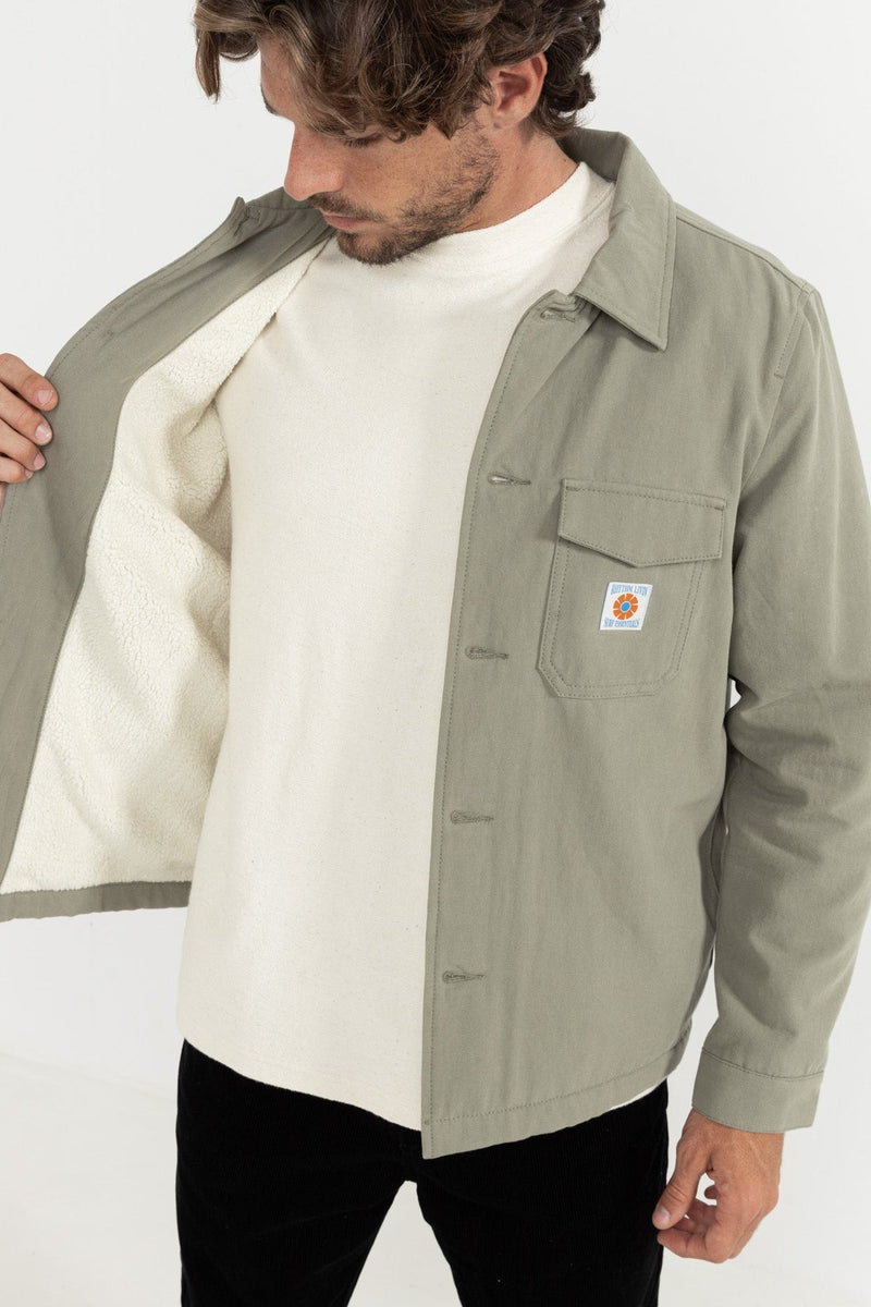 Sherpa Lined Work Shirt Sage