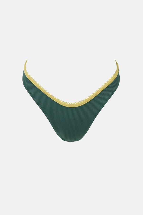 Lily Rib Contrast Hi Cut Pant Forest