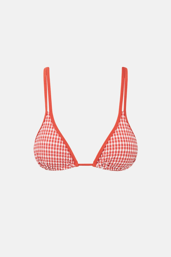 Lola Check Double Strap Slide Tri Top