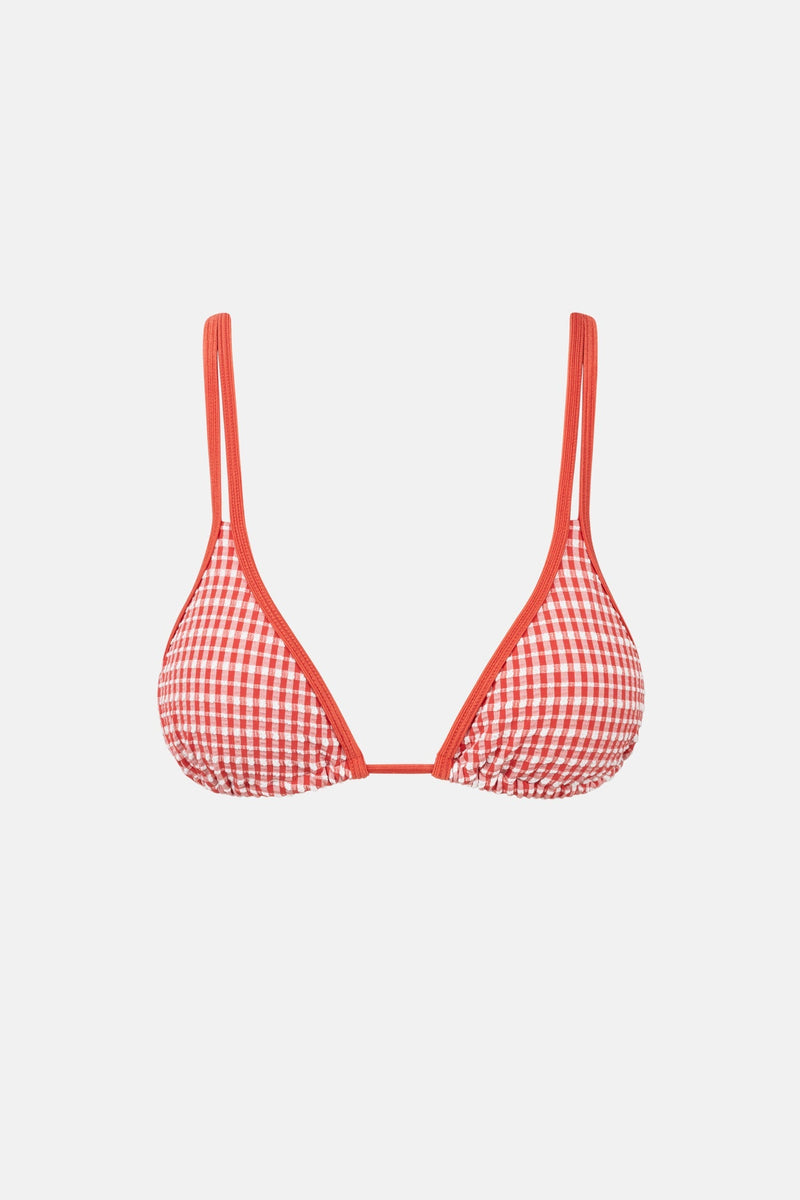 Lola Check Double Strap Slide Tri Top