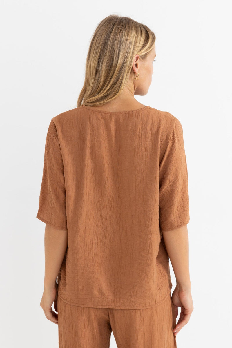 Airlie Short Sleeve Top Almond