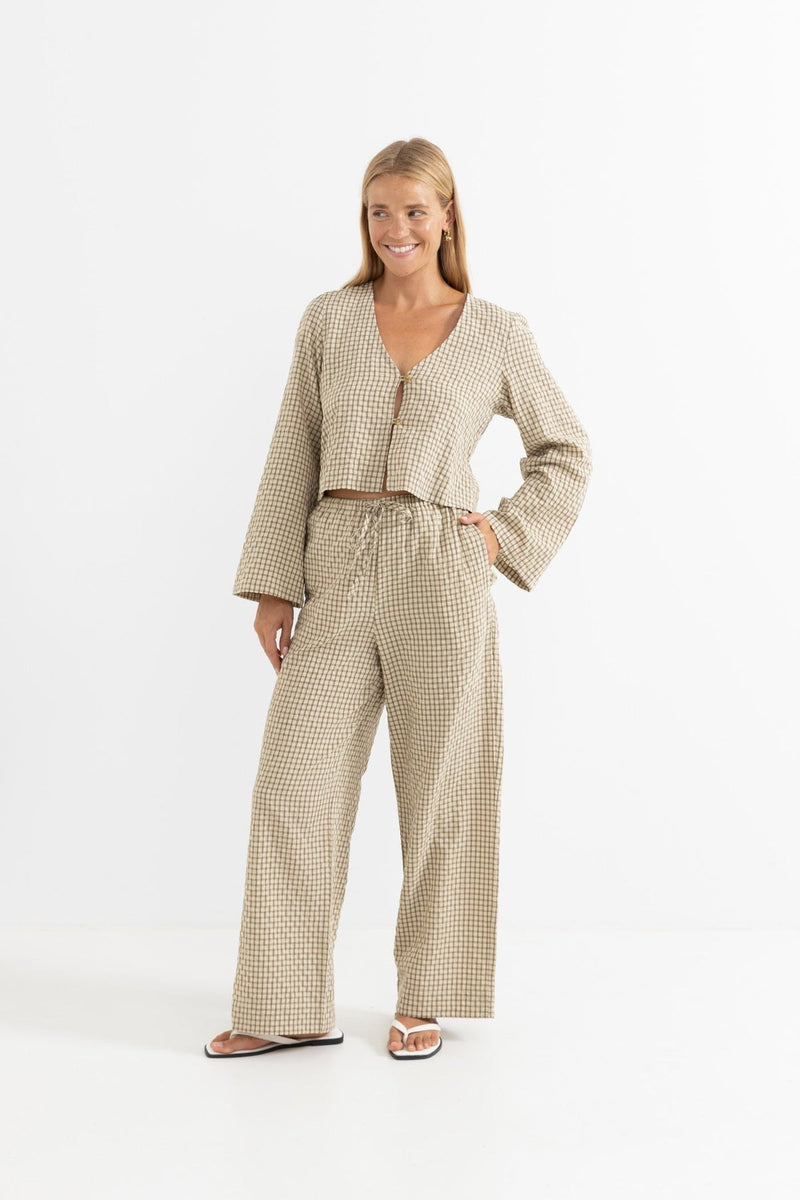 Luca Checked Drawstring Pant