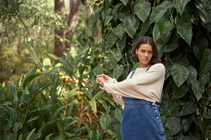 Seaside Overall Dress Blue
