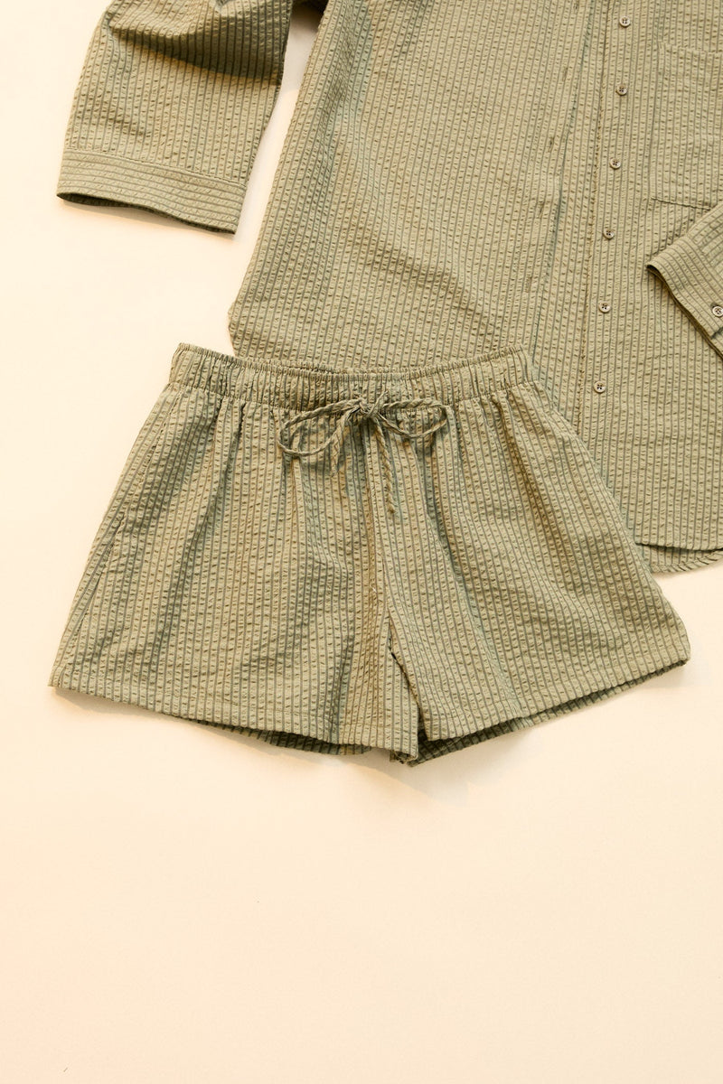 Overswim Stripe Short Olive