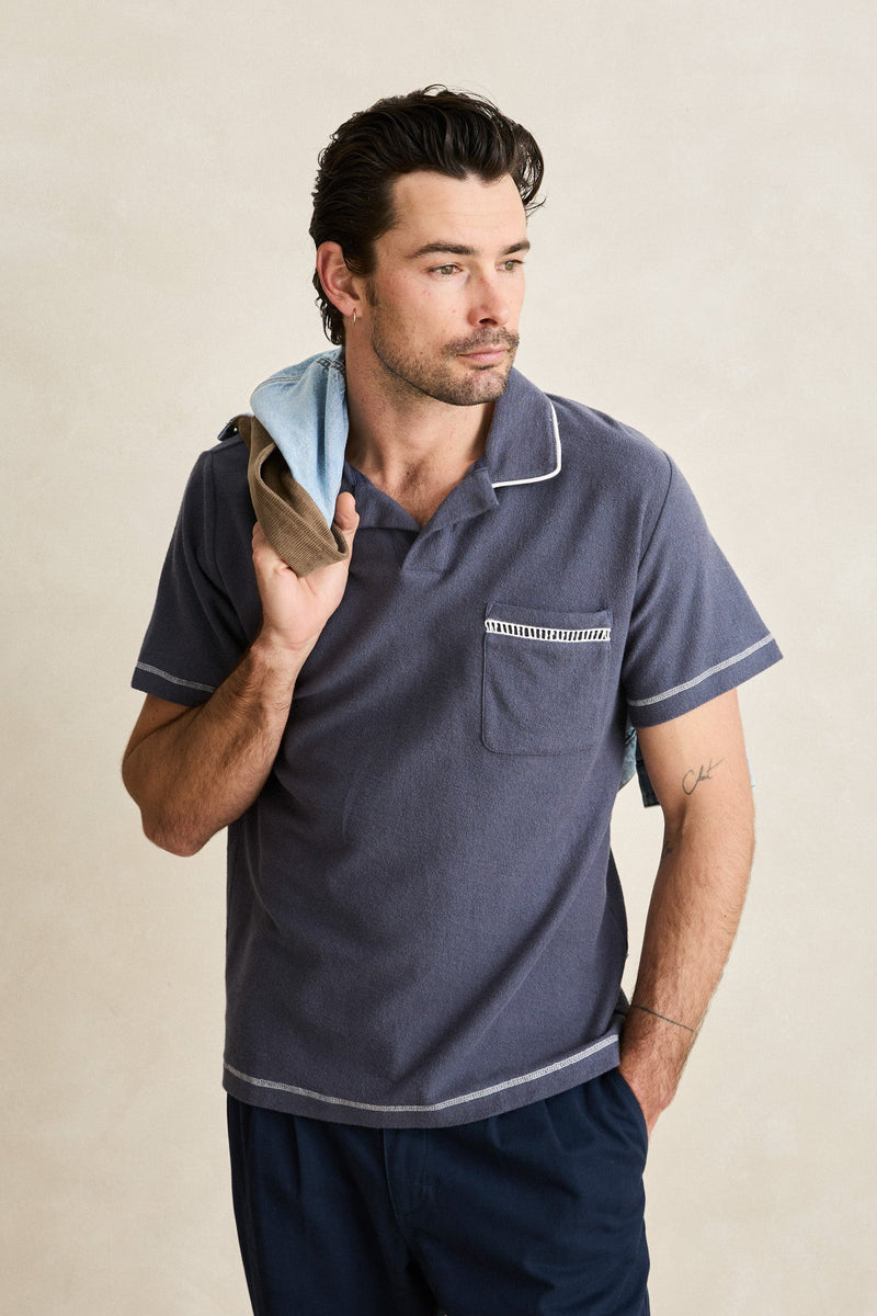 Ladder Vintage Terry Polo Vintage Navy