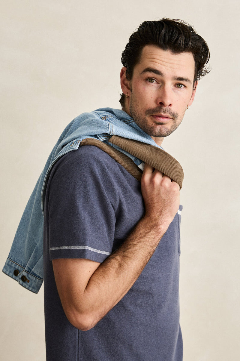 Ladder Vintage Terry Polo Vintage Navy