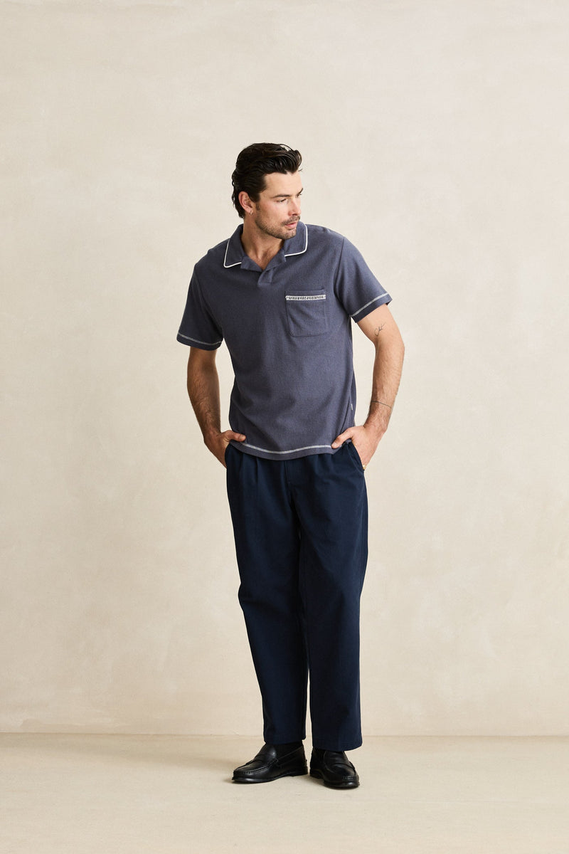 Ladder Vintage Terry Polo Vintage Navy