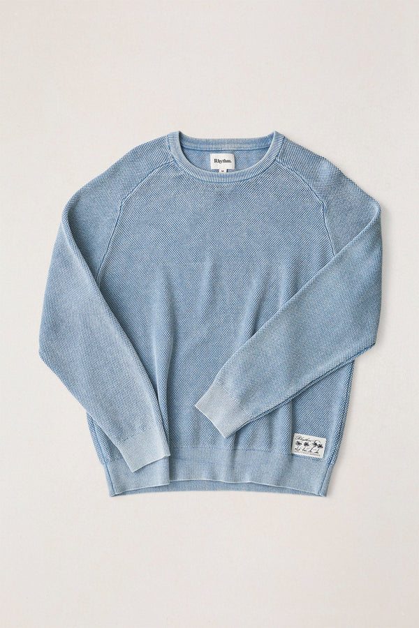 Polu Crew Knit Washed Blue
