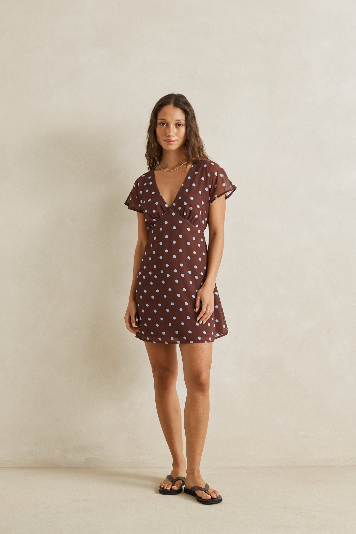 Penny Mini Dress Chocolate
