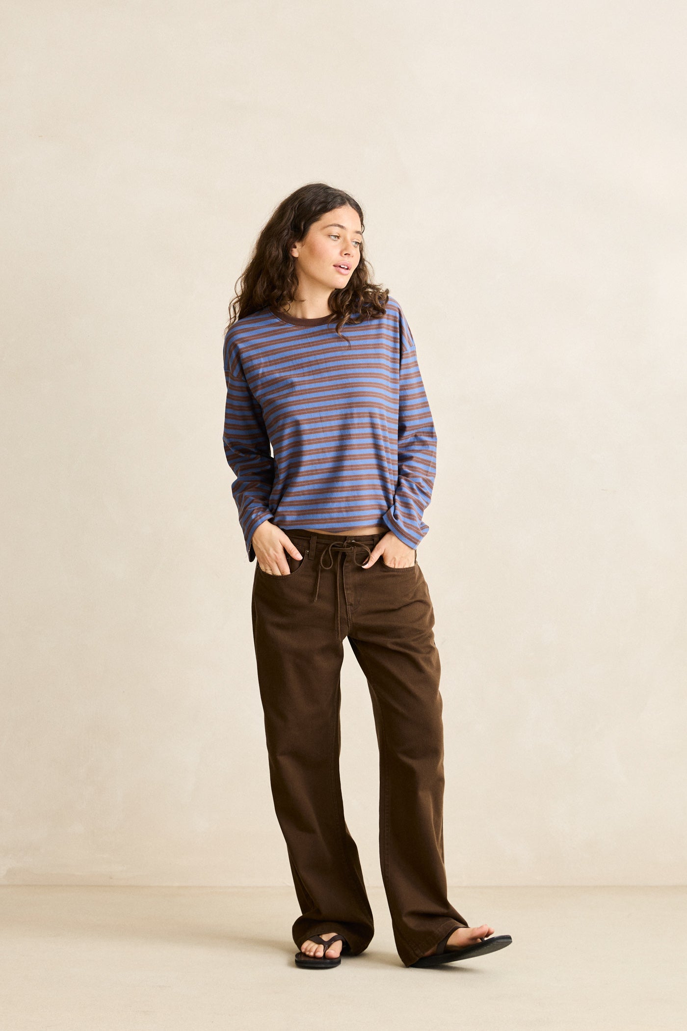 Porto Stripe Long Sleeve Cafe