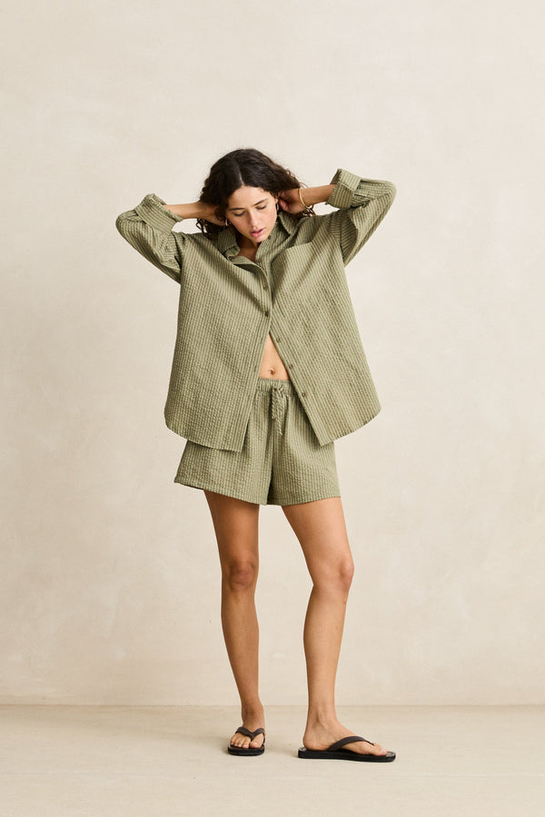 Overswim Stripe Short Olive