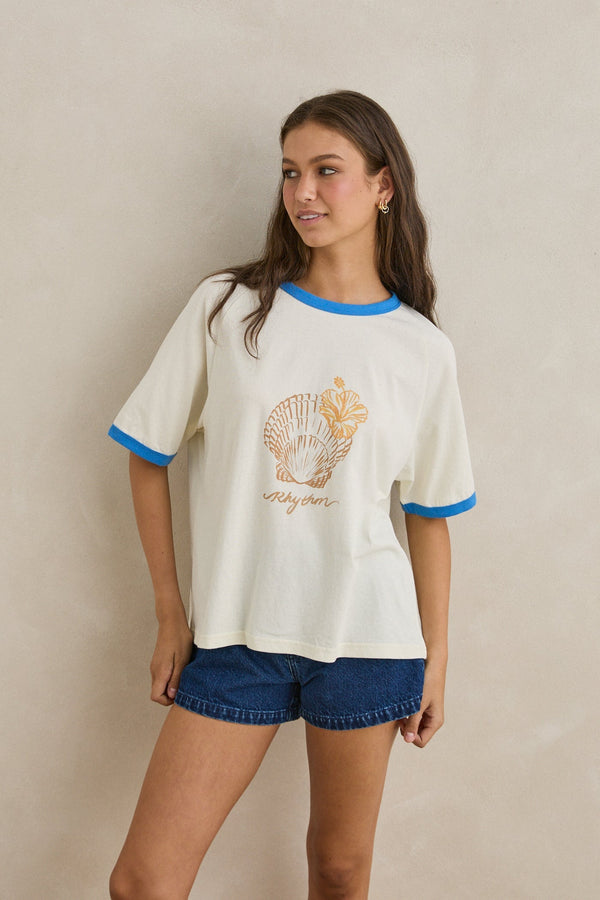 Sunrise Seashell Ringer Tee