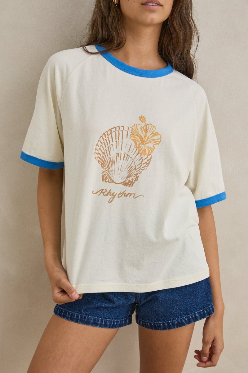 Sunrise Seashell Ringer Tee