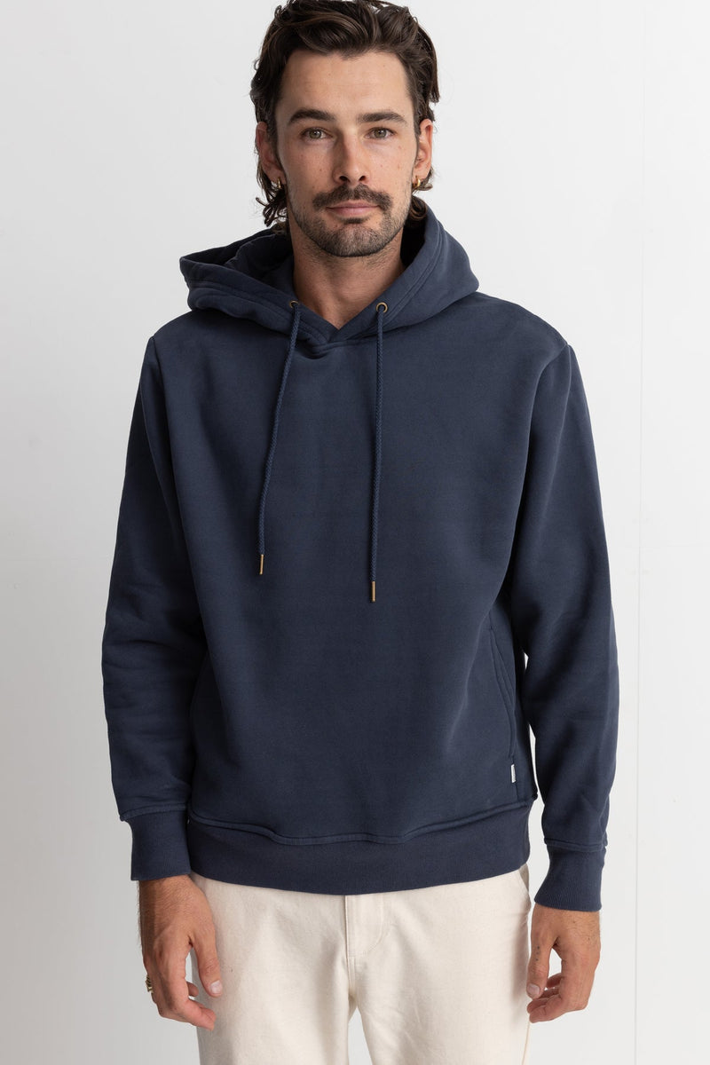 Classic Fleece Hood Worn Navy