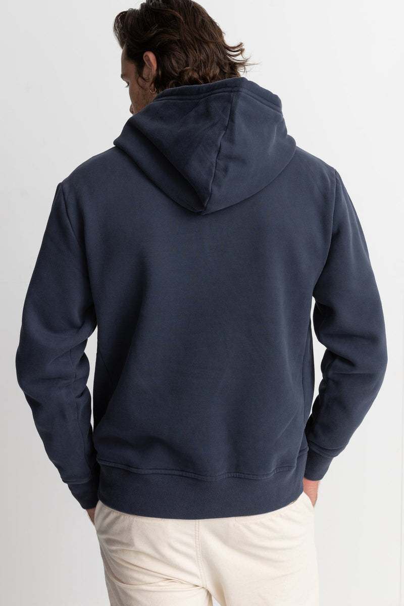 Classic Fleece Hood Worn Navy