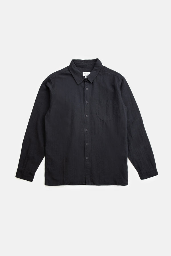 Classic Linen LS Shirt Black