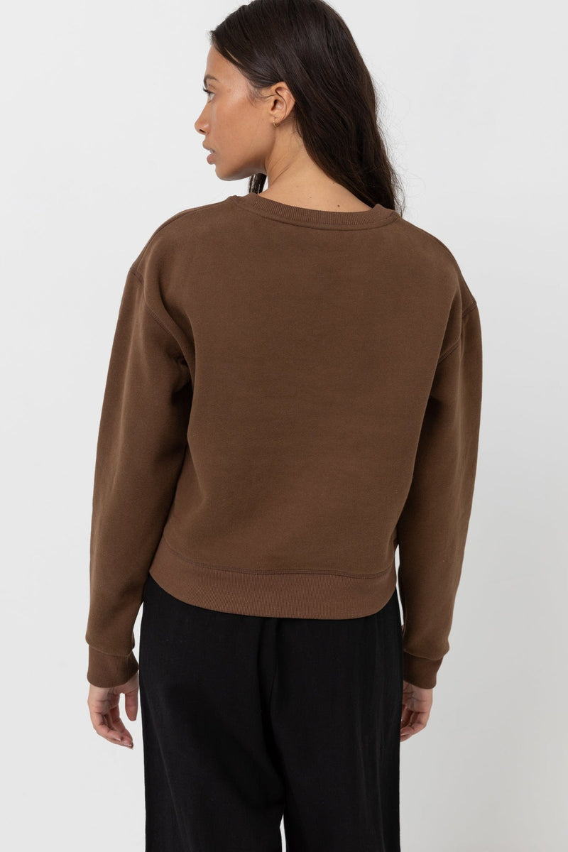 Classic Crew Neck Fleece Chocolate