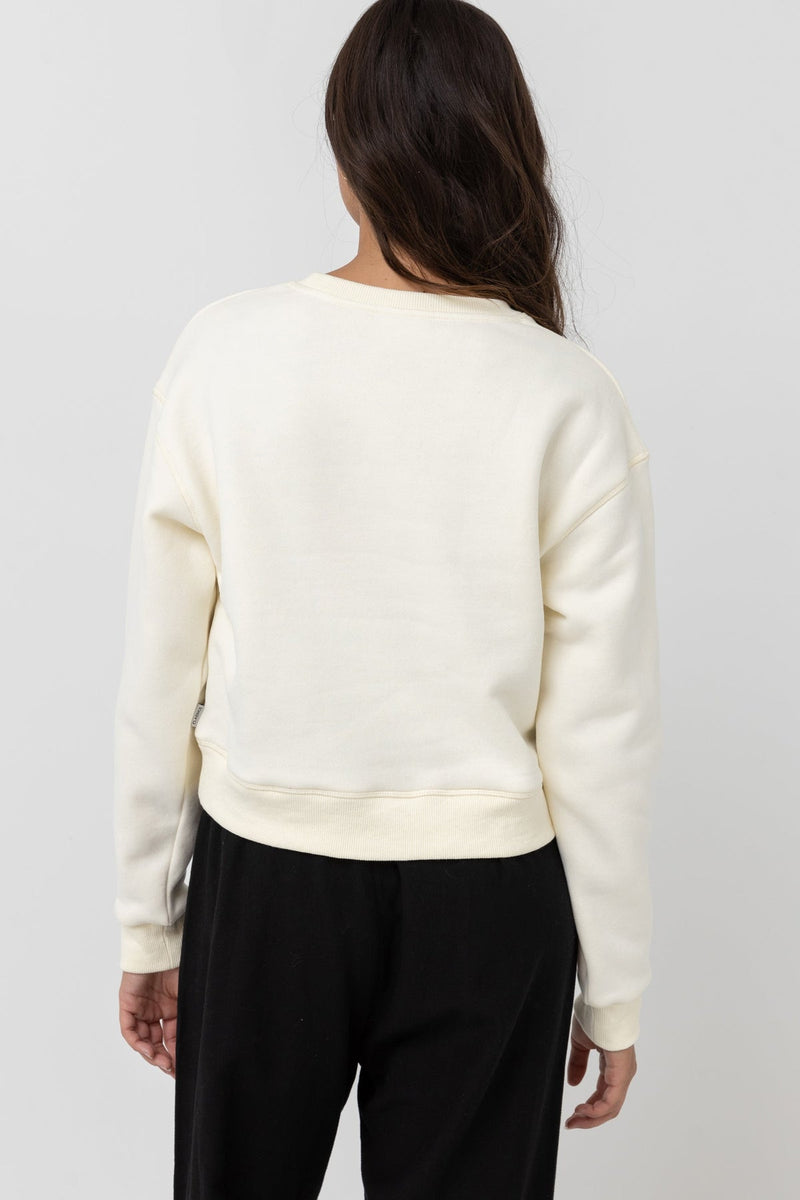 Classic Crew Neck Fleece Antique White