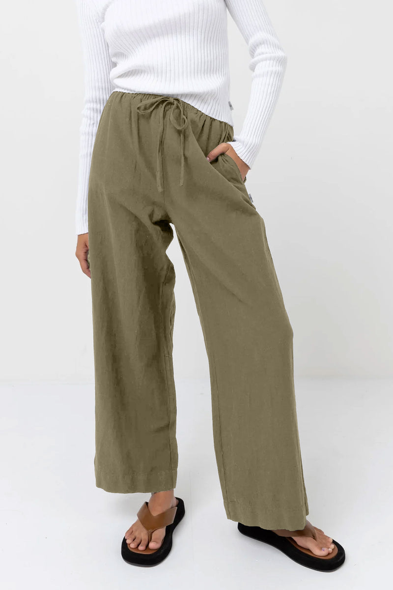 Classic Drawstring Pant Olive